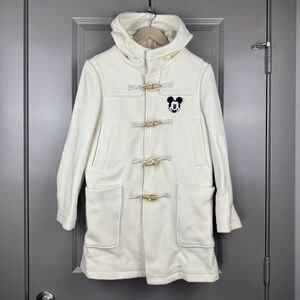 Mickey Mouse duffle coat Beige EUC Fits like Size Small